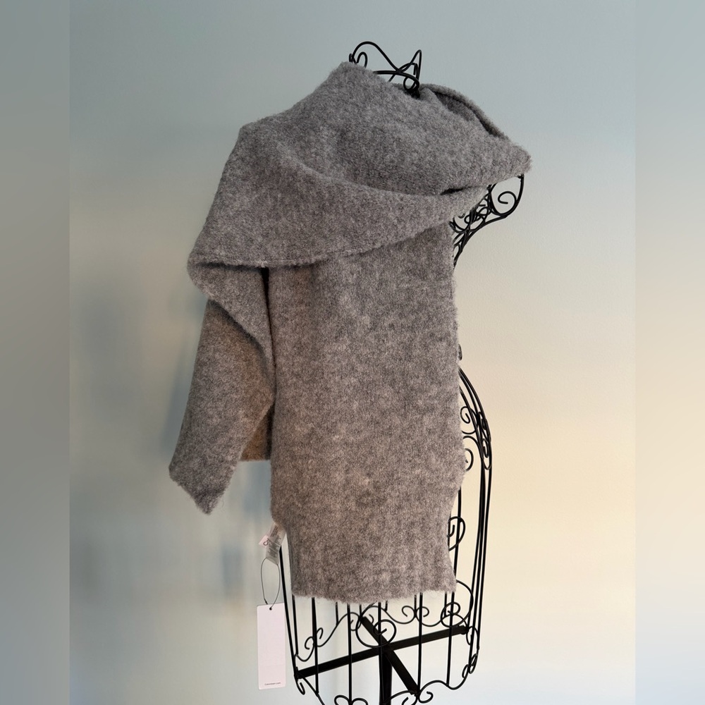 Calvin Klein wool blend wrap in grew color